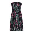 thumbnail image 4 of Pompotops Robe Sans Bretelles à Bande Élastique Style Bohème pour Femme Robes Robe Sans Manches à Imprimé Floral, 4 of 8
