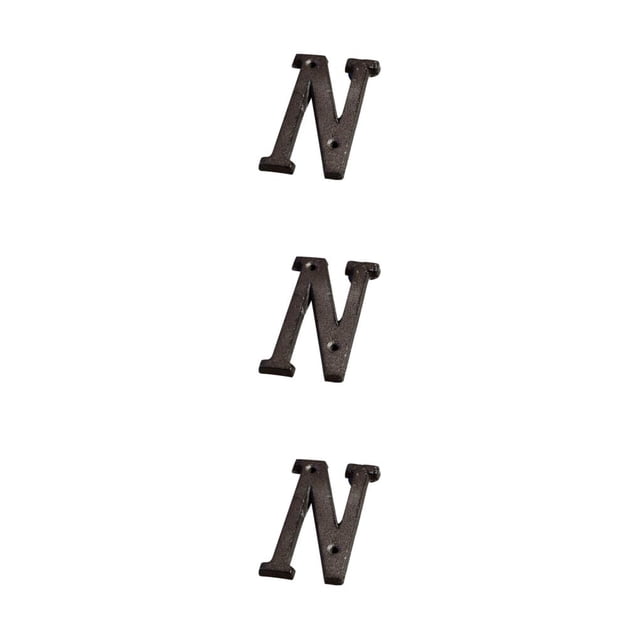 Youkk Iron Decoration Doorplate Durable And Rustproof Wide Application Not Easy To Fade Metal Metal Letters House Numbers B17--N 3Set
