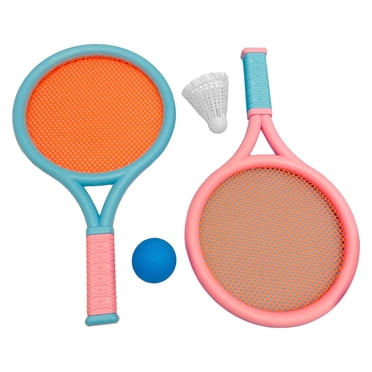 Children Badminton Racket Set, Slip Resistant Lightweight 2 Rackets and 2 Balls for Kids Training Physical Exercise
