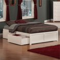 thumbnail image 1 of Concord Wood Full Platform Bed with Footboard & 2 Storage Drawers in White, 1 of 8