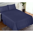 thumbnail image 2 of RUVANTI 100% Cotton Percale King Sheets, King Size Sheets Set, Crown Blue, 2 of 8