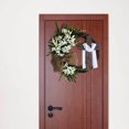 thumbnail image 4 of Couronne de Porte Ronde de Pâques avec Croix avec Décor de Feuilles Bricolage Couronne de Pâques pour l'Avant Toile de Jute Décoration de Porte d'Entrée Rustique, 4 of 8