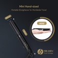 thumbnail image 4 of Terviiix 1/2'' Travel Hair Straightener for Heat Adjustable, Portable Ceramic Mini Flat Iron, Black, 4 of 5
