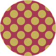 thumbnail image 1 of Ahgly Company Tapis d'Intérieur Lavables en Machine, Ronds Transitionnels Rouge Cramoisi, Ronds de 3', 1 of 7