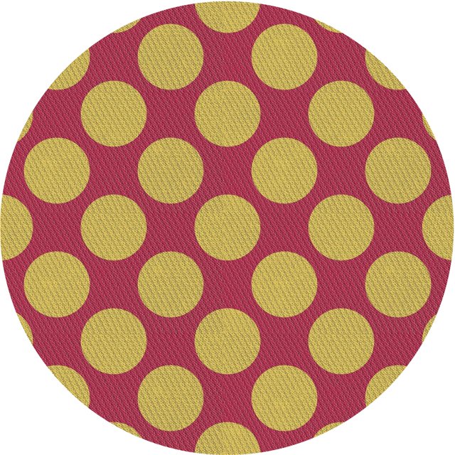 Ahgly Company Tapis d'Intérieur Lavables en Machine, Ronds Transitionnels Rouge Cramoisi, Ronds de 3'