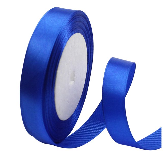 VogueV Satin Ribbon Roll - 10-Yard Wide Gift Wrapping for Weddings/Birthdays Blue