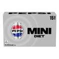 thumbnail image 1 of Pepsi Diet Cola 15 x 222mL Sleek, Mini Cans, 1 of 10