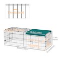 thumbnail image 3 of PawHut Small Animal Cage for Chicken, Rabbits, Chinchillas, 87" x 34" x 28", 3 of 10