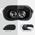 thumbnail image 3 of LNGOOR Interface pour le Visage et Coussinet de Masque pour Oculus Quest 2 Coussinet en Mousse PU Résistant à la Sueur - Accessoire VR pour Meta Quest 2 Compatible avec Oculus Quest 2 Joint d'Origine, 3 of 6