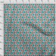 thumbnail image 3 of oneOone Cotton Poplin Fabric Leaves & Floral Block Decor Fabric Printed BTY 56 Inch Wide, 3 of 5