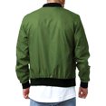 thumbnail image 2 of Faithtur Men's Bomber Flight Jacket Casual Patchwork Fall Winter Coats Zipper Closure Outwear, 2 of 5