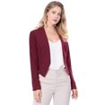 thumbnail image 3 of INSPIRE CHIC Veste Blazer Courte Sans Col pour Femme, de Travail/bureau/affaires Décontracté, 3 of 4