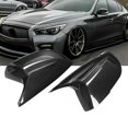 thumbnail image 3 of For Infiniti Q50 Q60 Q70 QX30 2014-2021 Carbon Fiber Color Rearview Mirror Cover Caps Side Door Mirror M Style Pair, 3 of 5