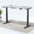 thumbnail image 1 of MotionGrey - Bureau Assis-Debout à Double Moteur avec 4 Réglages de Mémoire, Table d'Ordinateur Réglable Assis-Debout pour la Maison, le Bureau et le Jeu - Dessus Blanc 47 Pouces x 24 Pouces Cadre Noir, 1 of 8