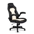 thumbnail image 2 of Poundex Chaise de Bureau en Faux Cuir Noir et Blanc, 2 of 7