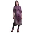thumbnail image 1 of Bimba Kurta Longue Droite pour Femmes Coupe Régulière Tunique Kurti Décontractée Grande, 1 of 6