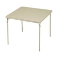 thumbnail image 1 of MECO Sudden Comfort 34 x 34 Inch Square Metal Folding Dining Card Table, Buff, 1 of 10