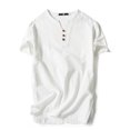 thumbnail image 1 of Innerwin T Shirt Retro Style Mens Tees Summer Solid Color Plain  Tops Whtie-3 3XL, 1 of 2