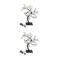 thumbnail image 2 of Ruiboury Color Changing Rose Lamp 鈥?Lighted Remote Control Gift For Any Occasion Wide Application Artificial Bonsai Tree Lights white black rod 2Set, 2 of 6