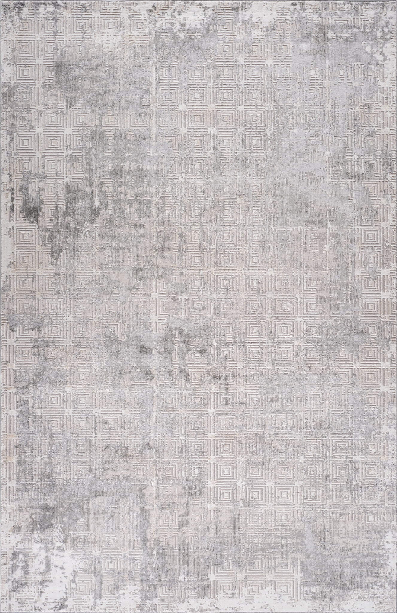 Tapis d'interieur scandinave Atlas Rug Branch, gris beige, effet vieilli - Salon, chambre, salle a manger et cuisine
