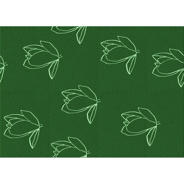 Ahgly Company Machine Washable Indoor Rectangle Transitional Deep Emerald Green Area Rugs, 5' x 7'