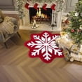 thumbnail image 4 of UsRHHA Snowflake Christmas Rugs, Red White Shaped Floor Mat for Living Bedroom, Holiday Kitchen Bath Decor, 4 of 6