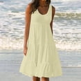 thumbnail image 2 of Yuyuzo Robes d'Été pour Femmes Robe Décontractée d'Été pour Femmes Sans Manches à Col Rond Tunique Ample Robe Débardeur Robe Bohème de Plage pour les Vacances, 2 of 6