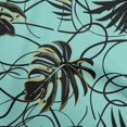thumbnail image 1 of oneOone Cotton Poplin Turquoise Blue Fabric Abstract Tropical Leaf Sewing Craft Projects Fabric Prints By Yard 42 Inch Wide, 1 of 4