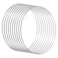 thumbnail image 1 of Uxcell 10pcs Dream Catcher Rings, Metal Macrame Wreath Floral Hoop Silver Tone 8 in, 1 of 6