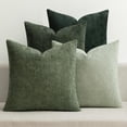 thumbnail image 1 of Lomyolo Set of 4 Chenille Pillow Covers - 18x18 Inch Soft Farmhouse Decor for Couch, Sofa, Bedroom Spring Summer Farmhouse Accent Boho Cushions Decor, 1 of 6