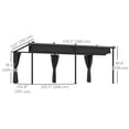thumbnail image 3 of Outsunny 10' x 20' Metal Pergola with Retractable Canopy and Sidewalls, 3 of 10