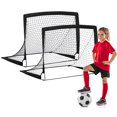 thumbnail image 1 of 4x3' Soccer Goals Portable Soccer Net Foldable Goal for Training, Black Set of 2, 1 of 7