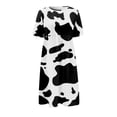 thumbnail image 4 of Aqestyerly Robe d'Été à Imprimé pour Femme, Col Rond, Manches Courtes, Robe de Vacances avec Poches, Robe de Plage Décontractée avec Imprimé Vibrant HWRETIE, 4 of 4