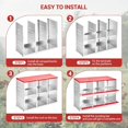 thumbnail image 4 of QinaQin 6 Compartment Galvanized Steel Chicken Nesting Box Red with Hole Perch Dot Ventilation No Cover, 4 of 7