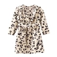 thumbnail image 2 of LSLJS Toddler Unisex Baby Robe Hooded Fleece Bathrobe and Towel for Kids Night-robe Pajamas, Kids Robe( 2-3 Years, Coffee ), 2 of 5