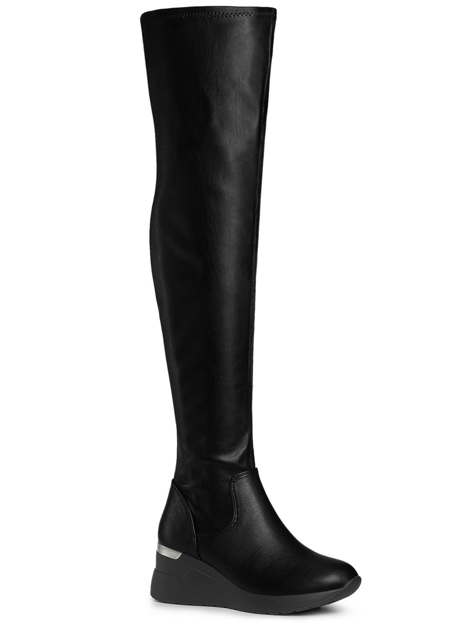 Unique Bargains Women's Wedge Heel Over The Knee Platform Boots