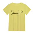 thumbnail image 3 of JIRNDf T-Shirts pour Femmes Hauts Tendance Été Printemps Mode Décontractée Imprimé Floral Manches Courtes T-Shirts Graphiques Mignons pour Femmes Chemises Jaune TTG, 3 of 3