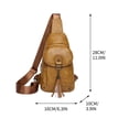 thumbnail image 3 of One Shoulder Crossbody Bag Leather Large Capacity Multi Compartment Women Bag, 3 of 7