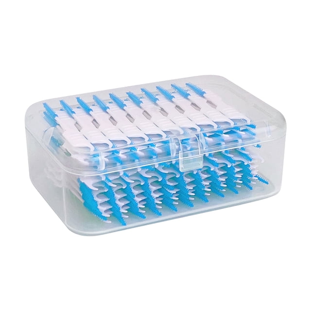 Anself 160PCS Interdental Brushes Ultra Tight Bristles Tooth Interdental Cleaners Silicone Toothpick Brush Cleaners Disposable Brushes Between Teeth