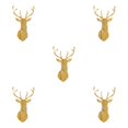 thumbnail image 3 of Decodeary Self Adhesive 3D Deer Head Mirror Wall Sticker For Easy Application gold L 5Set, 3 of 6