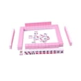 thumbnail image 1 of KLKCMS 144Pcs Mini Mahjong Tiles Table Activities Supplies Chinese Version Game Set Pink, 1 of 9