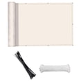 thumbnail image 3 of Almencla 2.7x9.84ft Balcony Privacy Screen Cover Includes 24Pcs Cable Ties Garden Privacy Beige, 3 of 8
