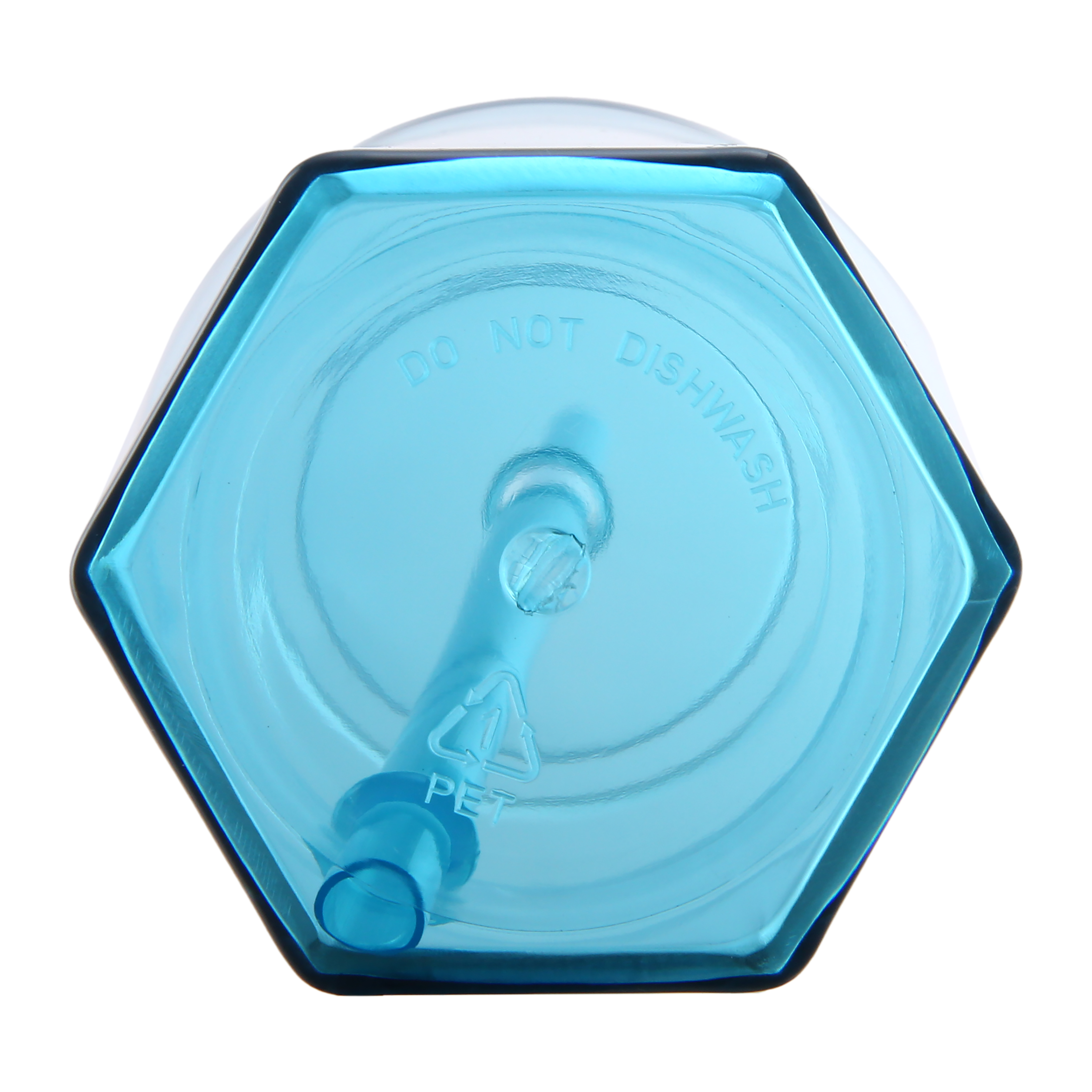 Gobelet en plastique Mainstays de 59 cl avec couvercle à visser et paille bleu