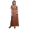 thumbnail image 1 of Bimba Robe Maxi à Facettes en Rayonne Triangle Géométrique Taille Smockée Imprimée Fente Latérale pour Femme-TTTG, 1 of 6