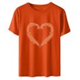 thumbnail image 4 of Dadaria Tee-Shirt pour Femmes Orange Manches Courtes Col Rond Hauts Été Chandail Blouses S, 4 of 5