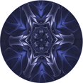 thumbnail image 1 of Ahgly Company Machine Washable Indoor Round Transitional Deep Periwinkle Purple Area Rugs, 5' Round, 1 of 7