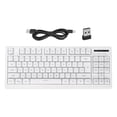 thumbnail image 2 of RGB Mechanical Keyboard, Power Saving Mode 1800MAh Battery  Gaming Keyboard RGB Lighting Effects 87 Keys  for PC White,Black, 2 of 8