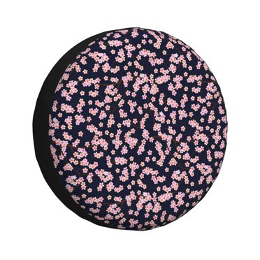 Vsdgher Fleur pour Housse de Pneu de Rechange, Protecteur de Roue de Pneu Adapté pour Camion, Remorque, RV, SUV, Campeur et la Plupart des Véhicules-16 Pouces