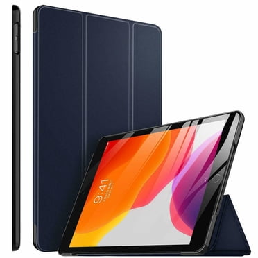 Étui iPad 10,2 Étui iPad 8e Génération, Support Mince Étui Arrière Rigide Couverture Intelligente de Protection Étui Supershield pour iPad 8e Gén 10,2 Pouces - Bleu