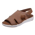 thumbnail image 4 of IUJSOY Women's Arch Support Walking Sandals Breathable Hollow Out Knit Slingback Platform Shoes, 4 of 6